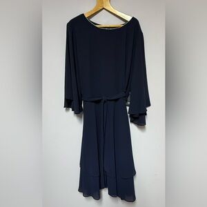 NWT Marina RHINESTONE 20W Flutter Sleeve DRESS